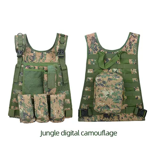 Tactical MOLLE Vest – Adjustable Military-Style Plate Carrier with Pouches